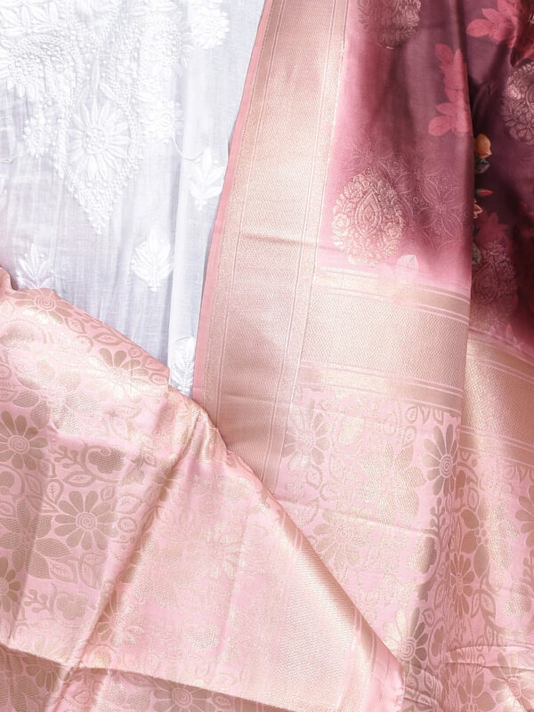 Brown Digital Print Banarasi Dupatta - Image 6