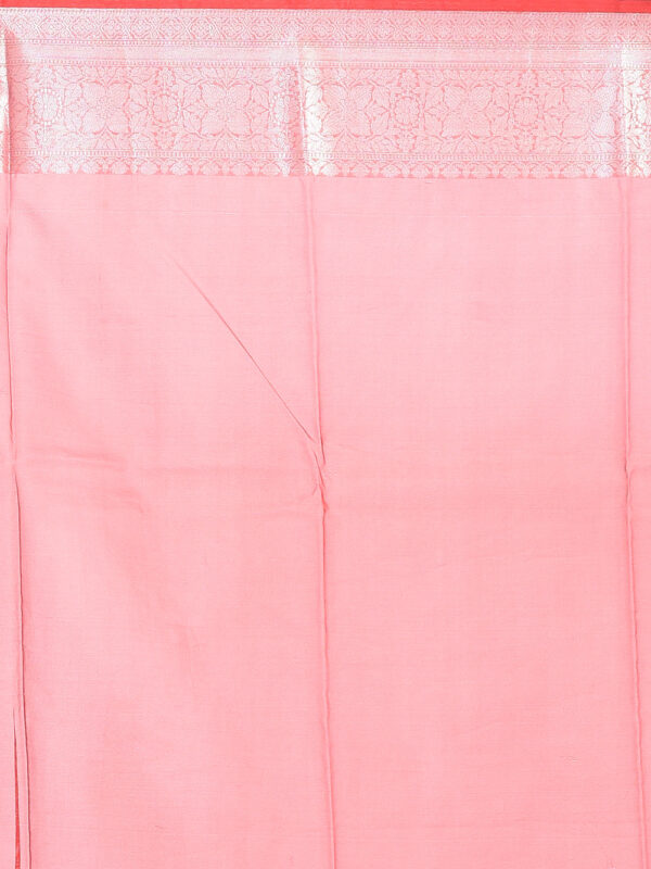 Red Shibori Print Banaras Organza - Image 5