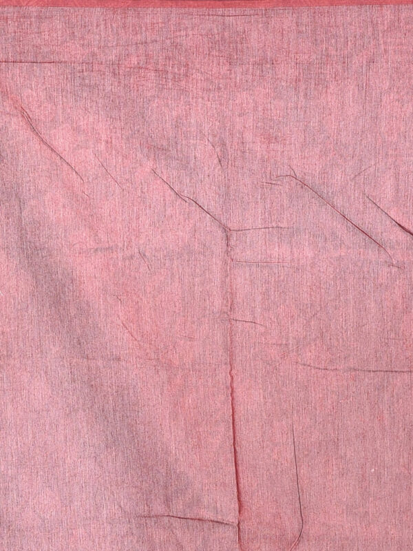 Brown Kalamkari Print Banaras Linen Silk - Image 7