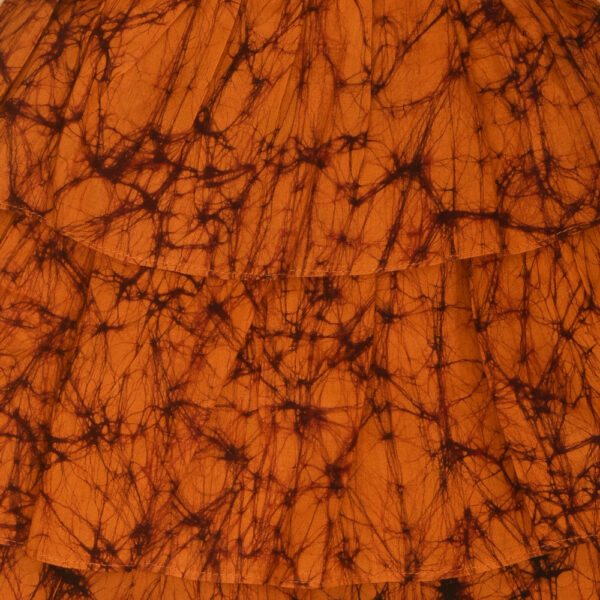 Yellow Batik Print Cotton Dress - Image 4