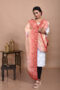 Orange Digital Print Banarasi Dupatta