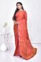 Brick Red Semi Silk Kanjeevaram Saree