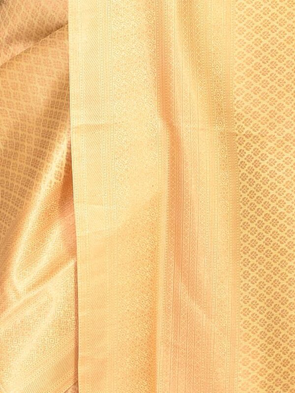 Golden Semi Silk Kanjeevaram Saree - Image 5