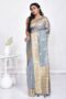 Grey Muslin Silk Saree