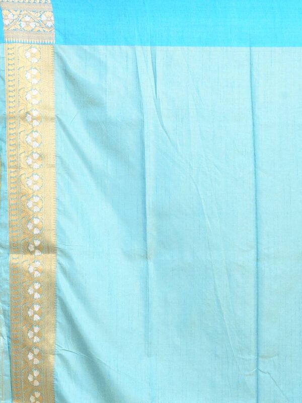 Sea Green Banarasi Jamewar Saree - Image 7