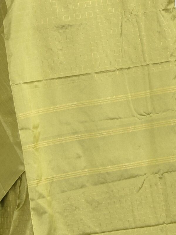 Green Semi Silk Kanjeevaram Saree - Image 5