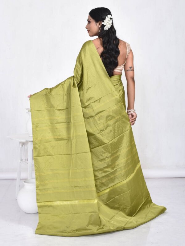 Green Semi Silk Kanjeevaram Saree - Image 2