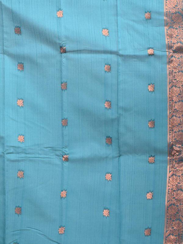 Golden Semi Silk Kanjeevaram Saree - Image 7