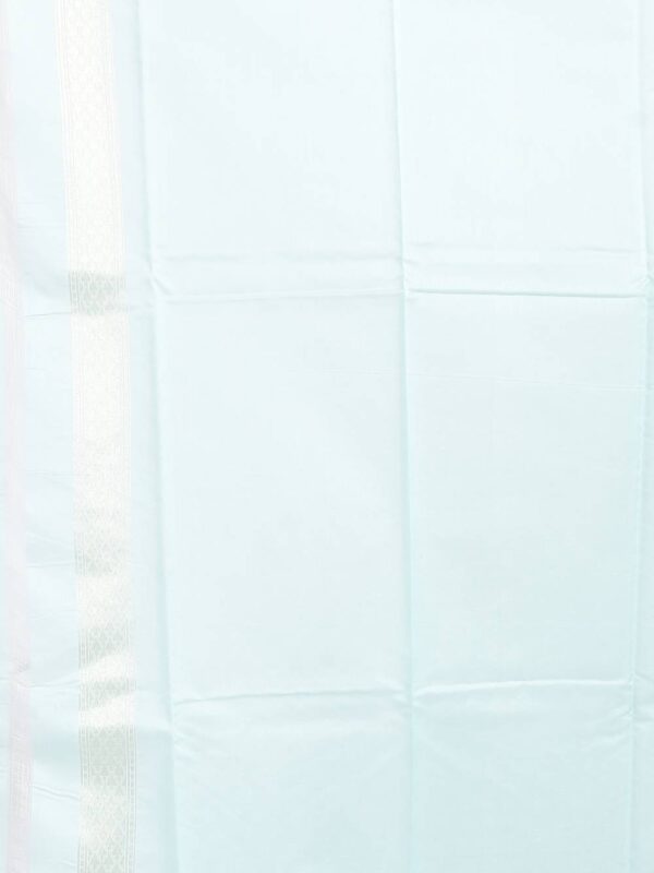 Sea Green Banaras Chanderi Saree - Image 7