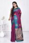 Maroon Semi Silk Kanjeevaram Saree