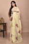 Golden Kolki Hand Embroidered Chanderi Saree