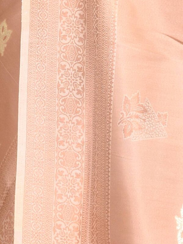 Beige Semi Silk Kanjeevaram Saree - Image 5