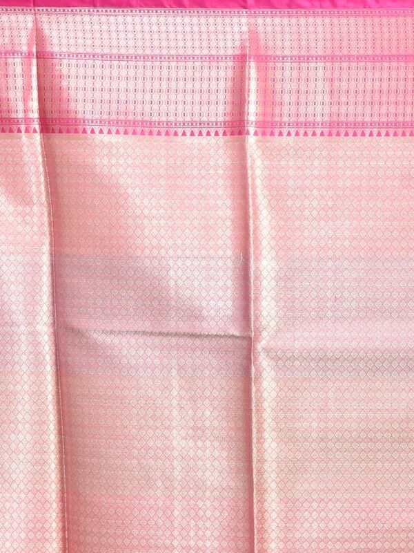 Sea Green Banaras Organza Saree - Image 7