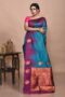Green & Majenta Semi Silk  Kanjeevaram Saree
