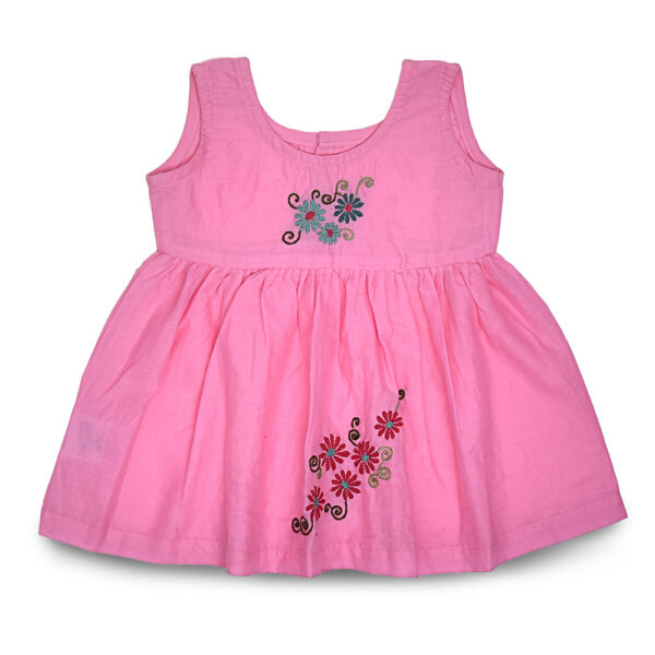 Multicolour Cotton Dress (Daisy, Periwinkle & Petal Design)-Pack of 3 - Image 5