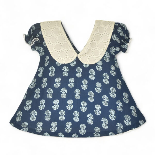Indigo Printed Rose and Wave Design Dress Combo-Set of 2 - Image 3