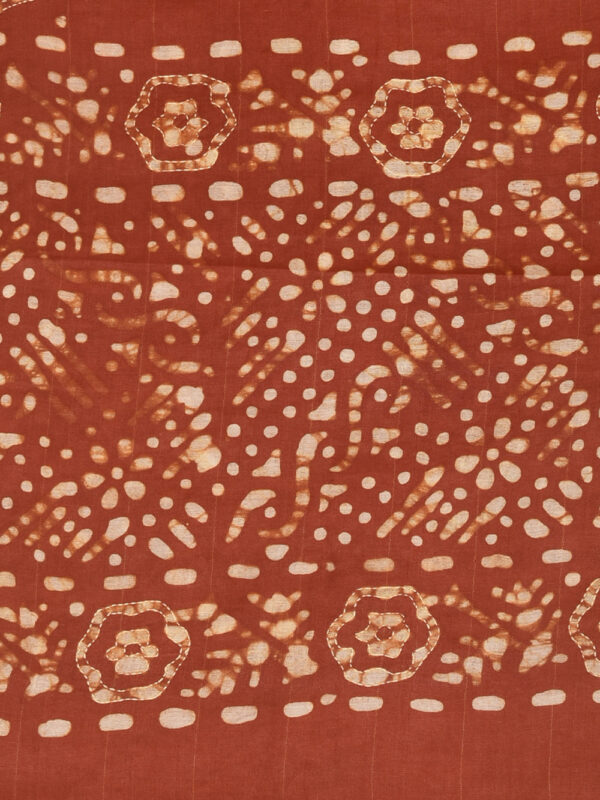 Maroon Batik Stole with Kantha Work - Image 2