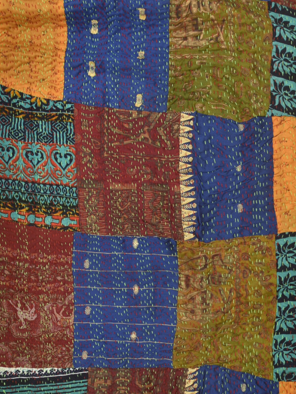 Multicolour Kantha Stole - Image 5