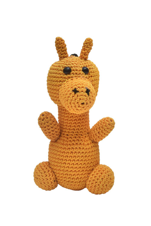 Yellow Crochet Giraffe for Babies