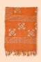 Orange Batik Stole with Kantha Work