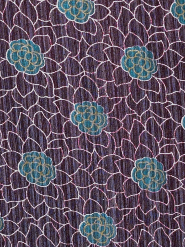 Maroon Floral Printed Semi Silk Saree - Image 7