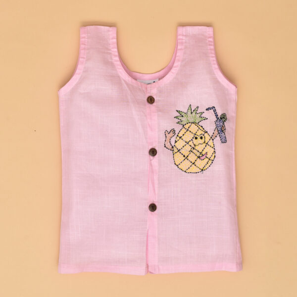 Multicolour Front Open Cotton Jabla (Pineapple, Moon & Night Owl Design)-Pack of 3 - Image 5