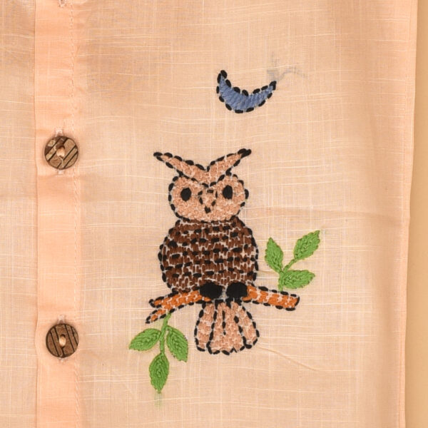 Multicolour Front Open Cotton Jabla (Pineapple, Moon & Night Owl Design)-Pack of 3 - Image 3