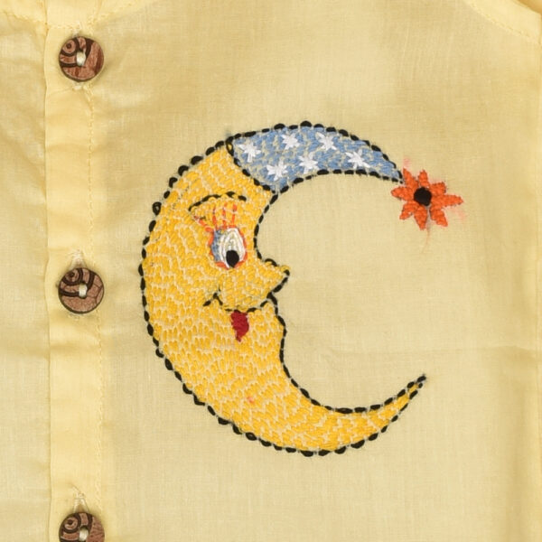 Multicolour Front Open Cotton Jabla (Pineapple, Moon & Night Owl Design)-Pack of 3 - Image 8