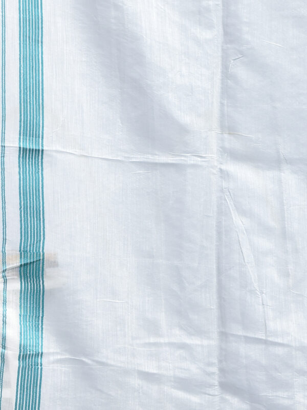 White Floral Jaal Design Bengal Tussar Silk Saree - Image 7