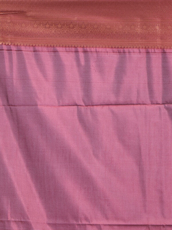 Black Hand Woven Kanjeevaram Silk Saree with Maroon Border - Image 7