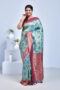 Light Blue Paithani Peacock Design Semi Silk Kanjeevaram Saree