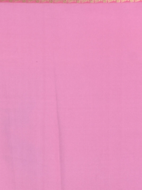Fuchsia Pink Floral Printed Georgette Saree - Image 7