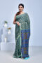 Blue Printed Georgette Saree