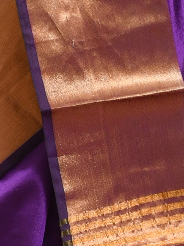 Violet Banaras Raw Silk Saree - Image 6