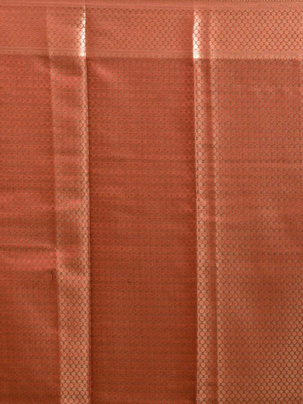 Brown Tanchui Design Banaras Semi Silk Saree - Image 7
